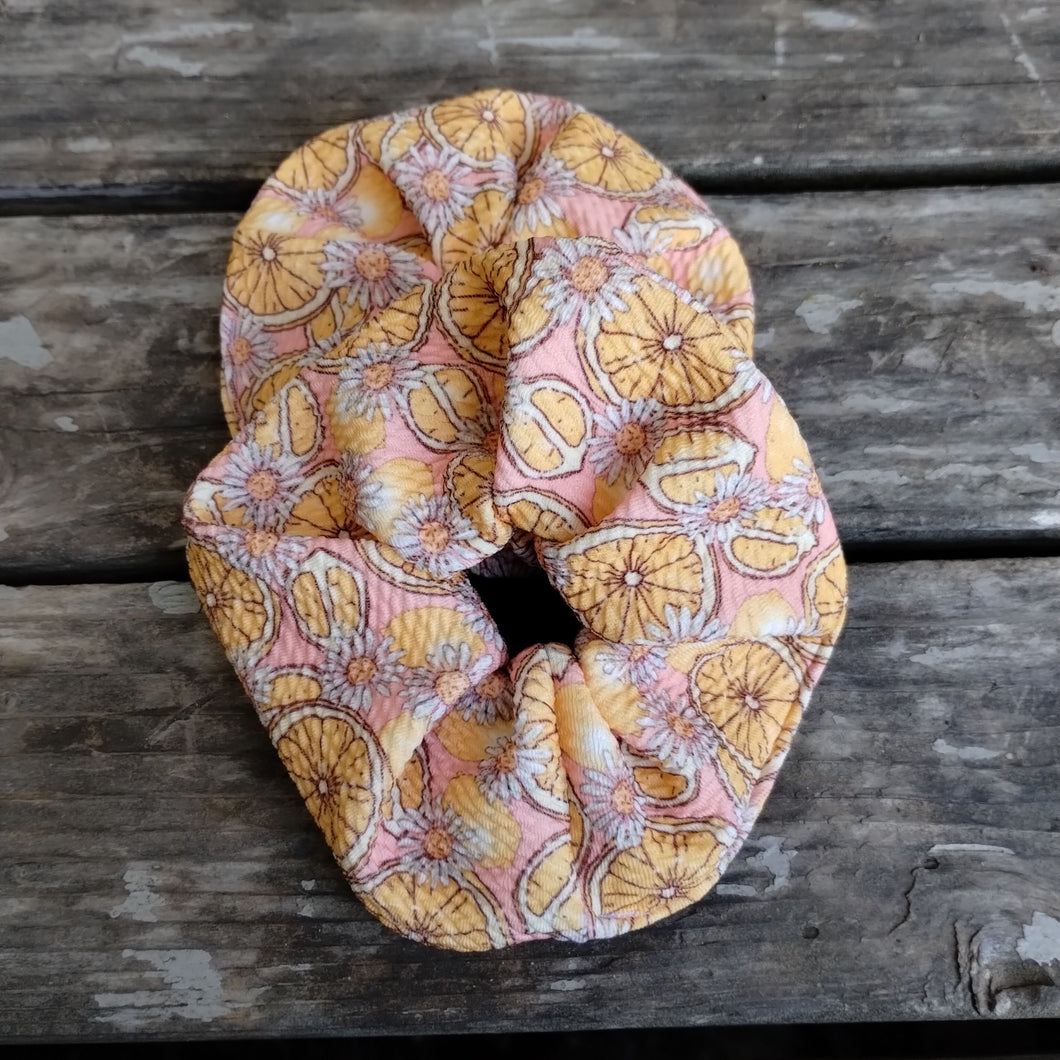 Boho Lemon Scrunchie