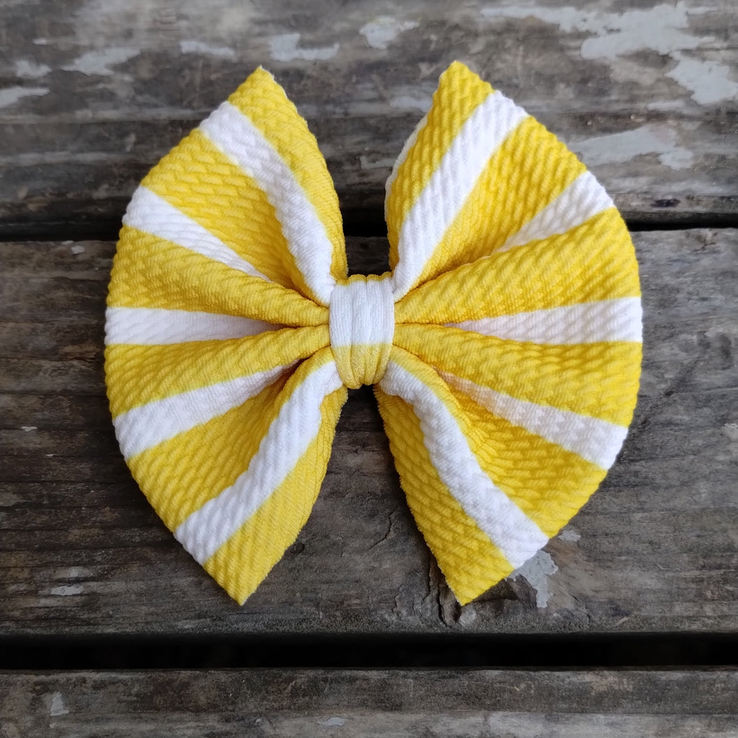 Yellow Stripes Bow