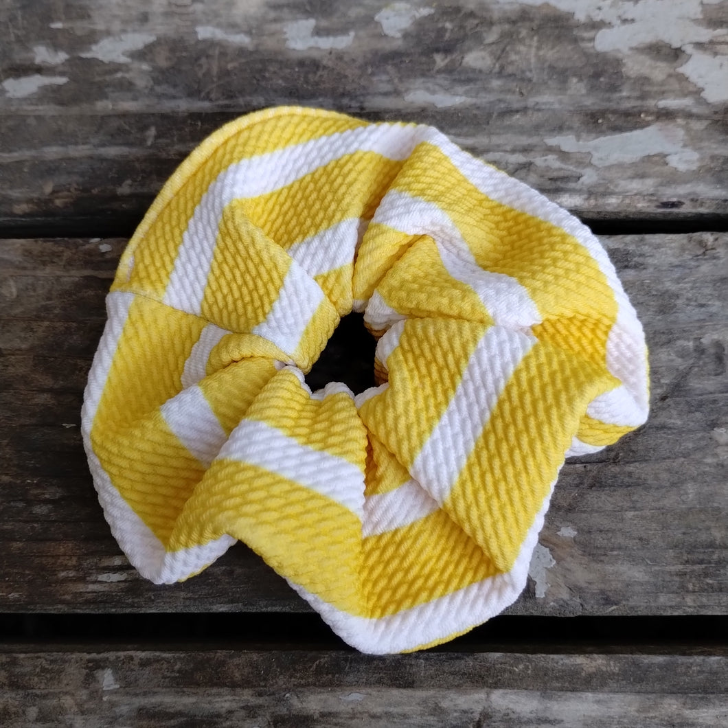 Yellow Stripes Scrunchie