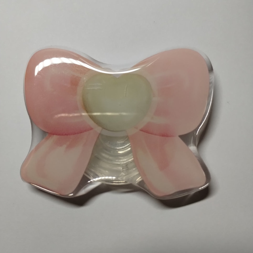 Light Pink Bow Pop Socket