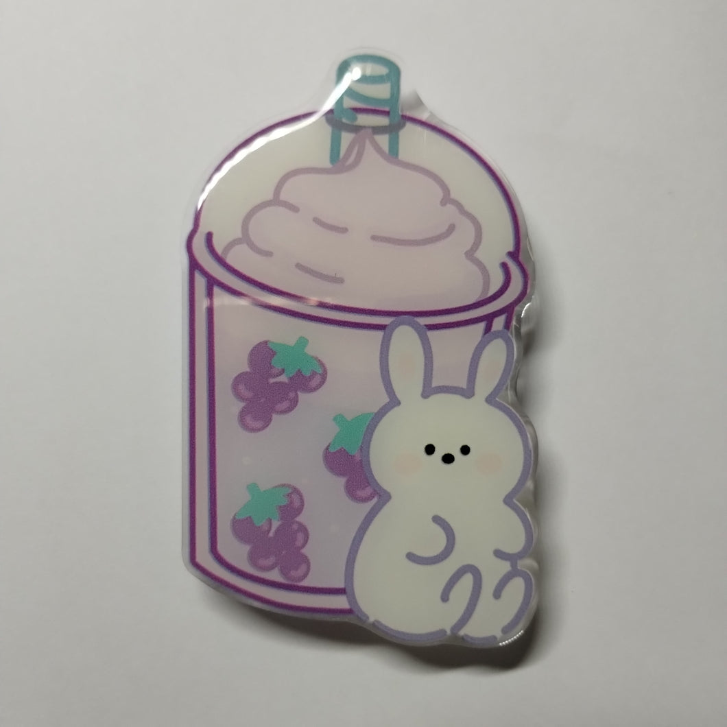 Grape Boba Bunny Pop Socket