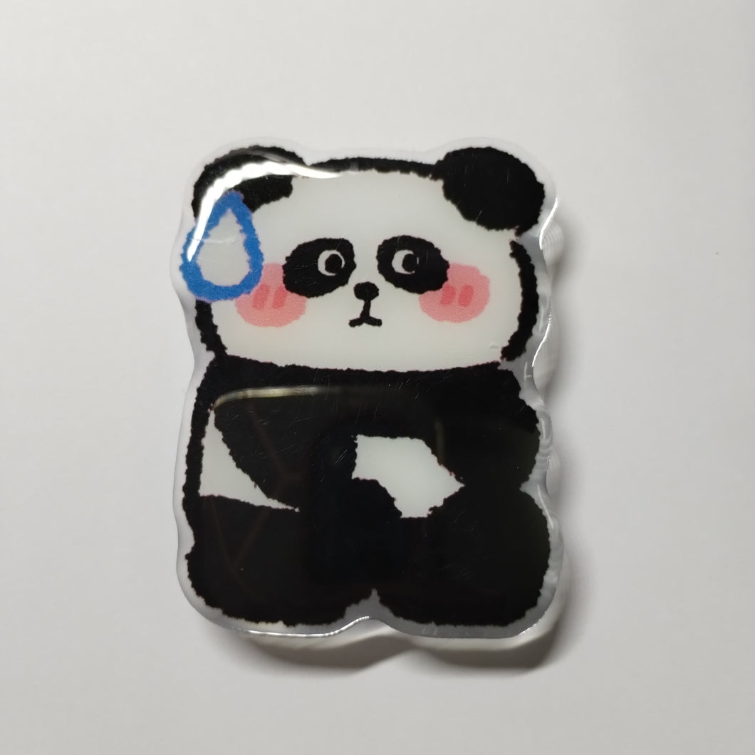 Nervous Panda Pop Socket