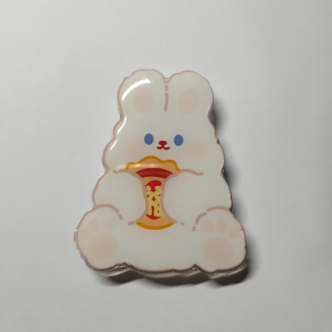 New Years Bunny Pop Socket