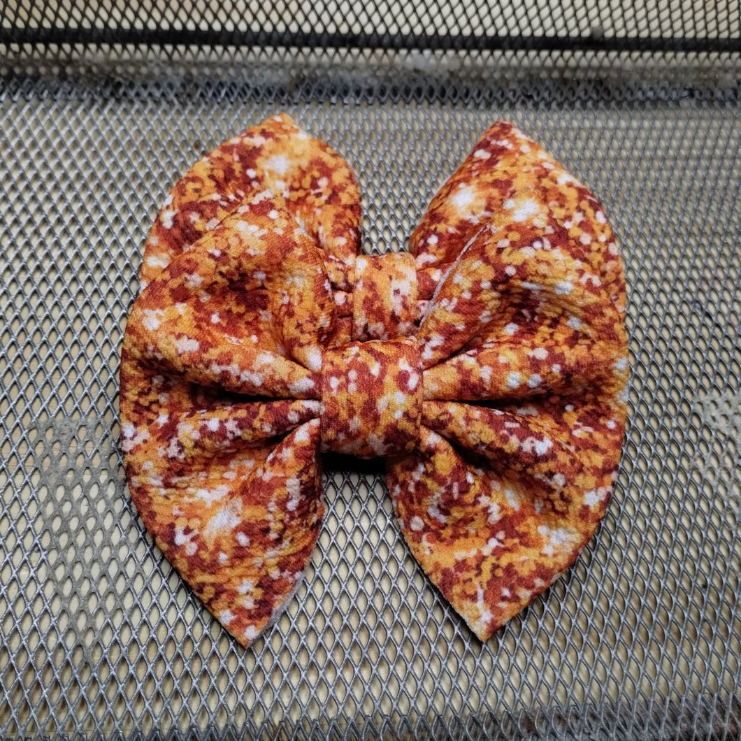Orange Sparkle Bow