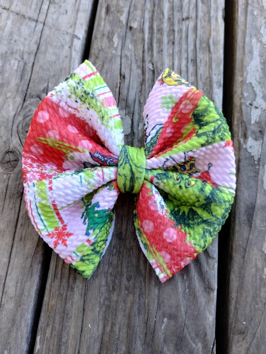 Grinch Brushstroke Bow