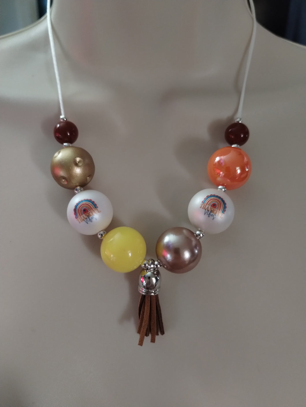 Thankful Vibes Bubblegum Necklace