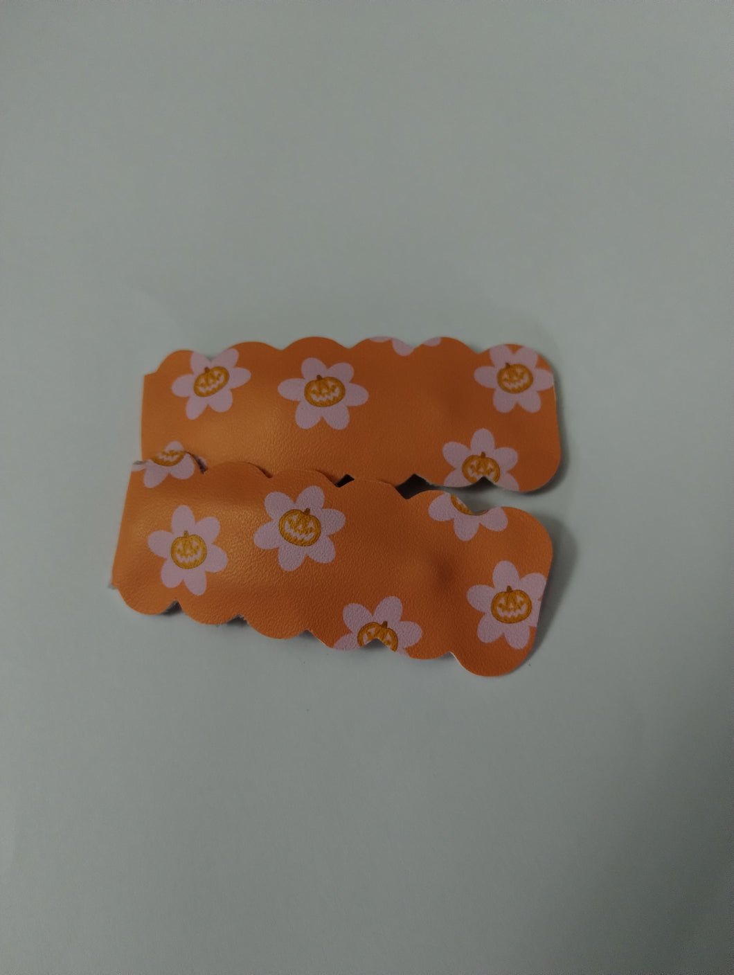 Pumpkin Flowers Snap Clip