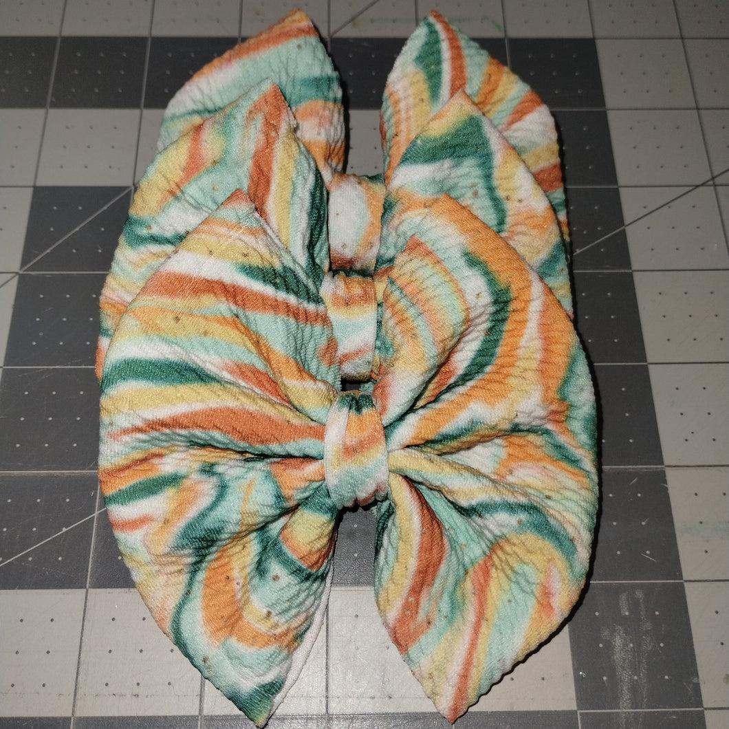 Emerald Golden Swirl Bow