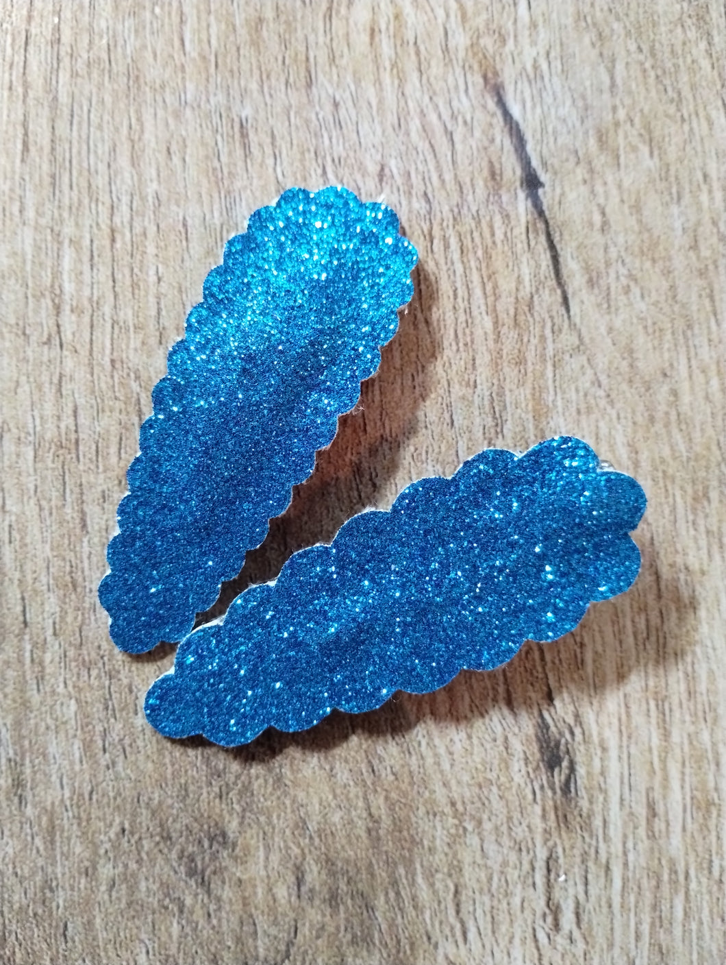 Glitter Blue Snap Clip