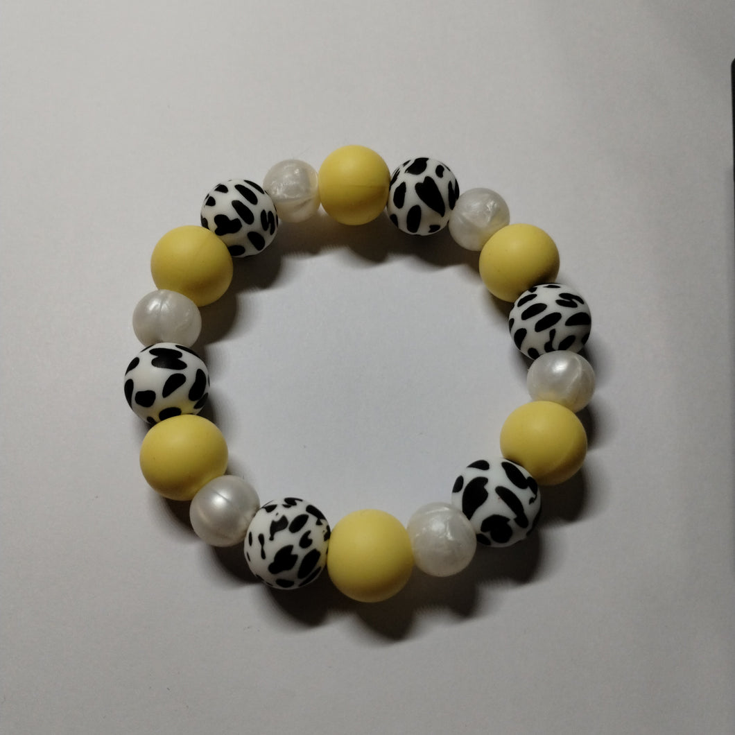 Small Yellow Cow Wristlet