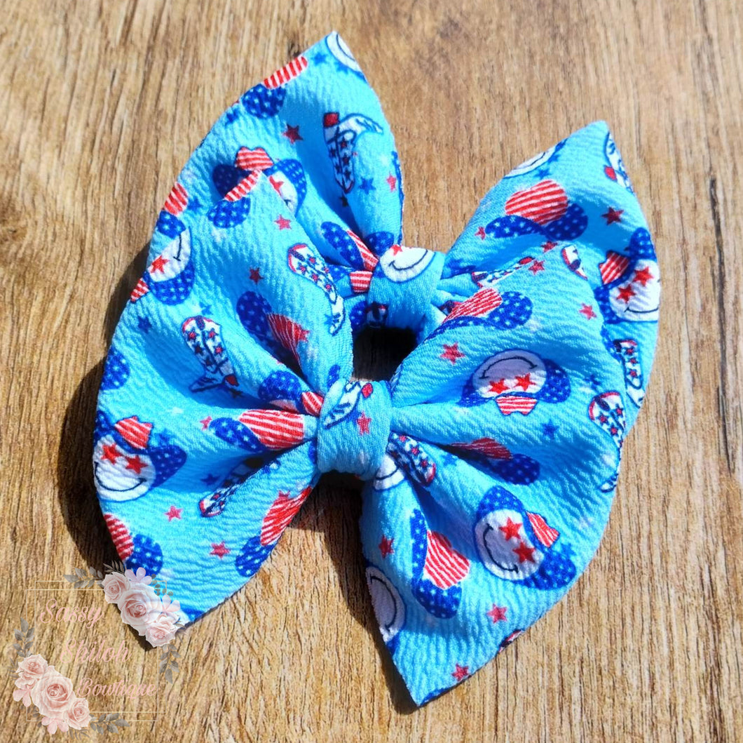 Cowboy July 4th Bow