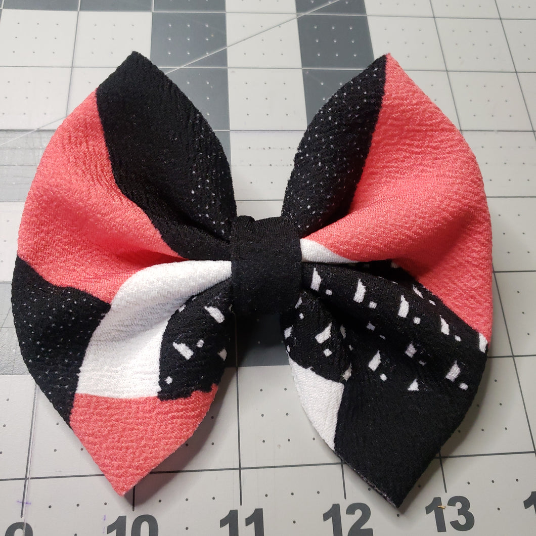 PInk and Black Design Bow