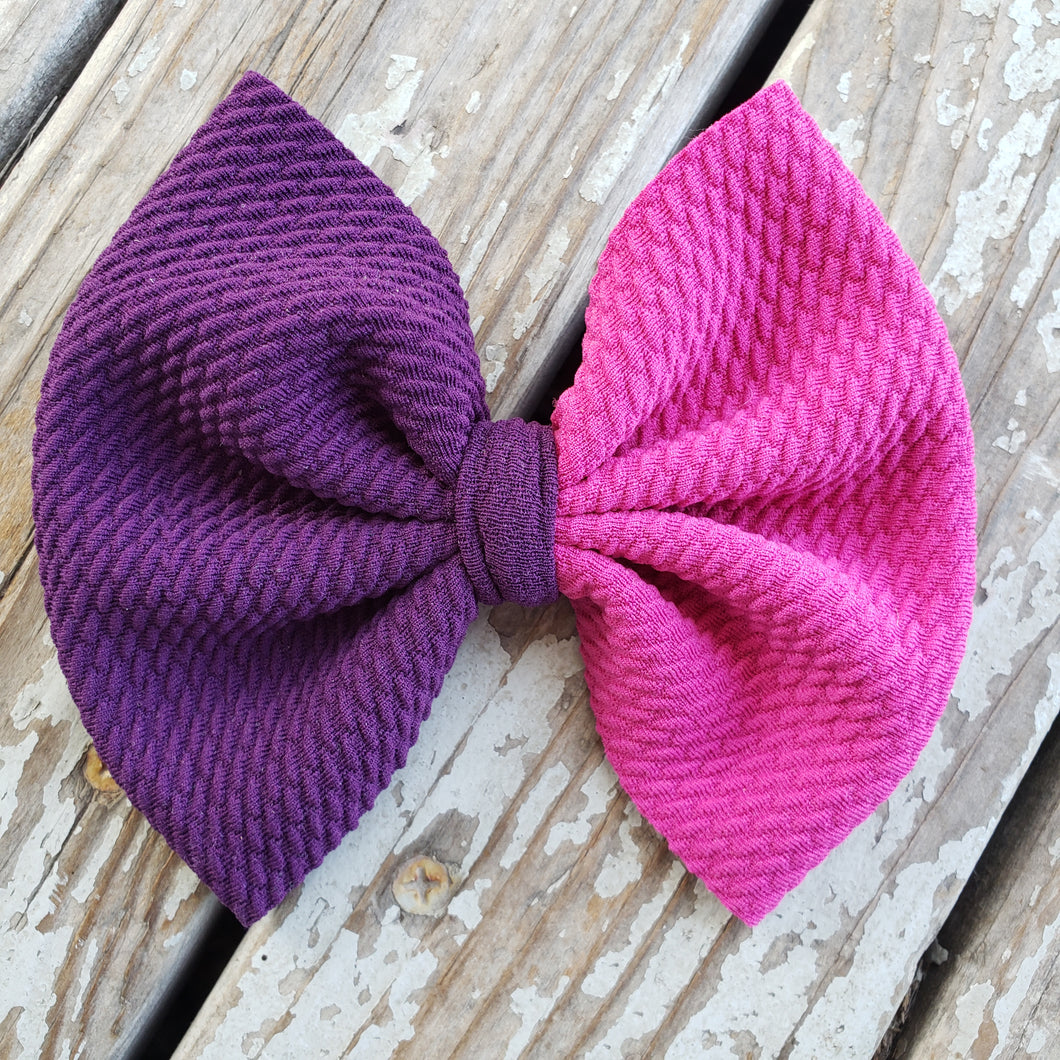 Purple & Magenta Duo Bow