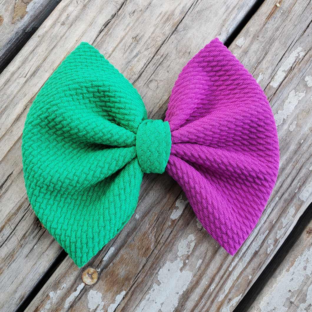 Green & Purple Duo Bow