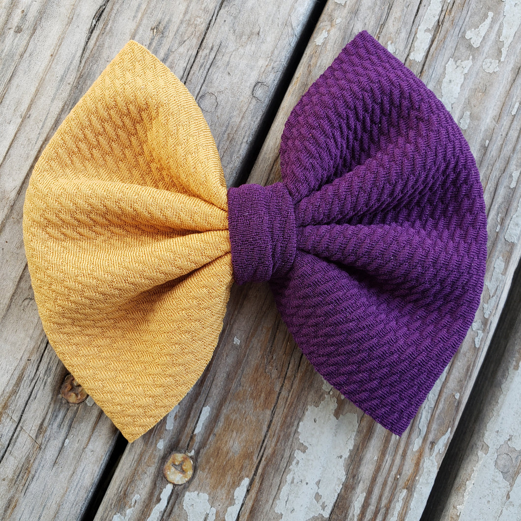 Yellow & Purple Duo Bow