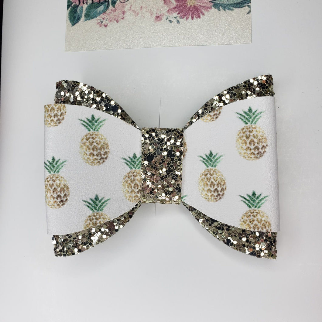 Pineapple Love Leather Bow
