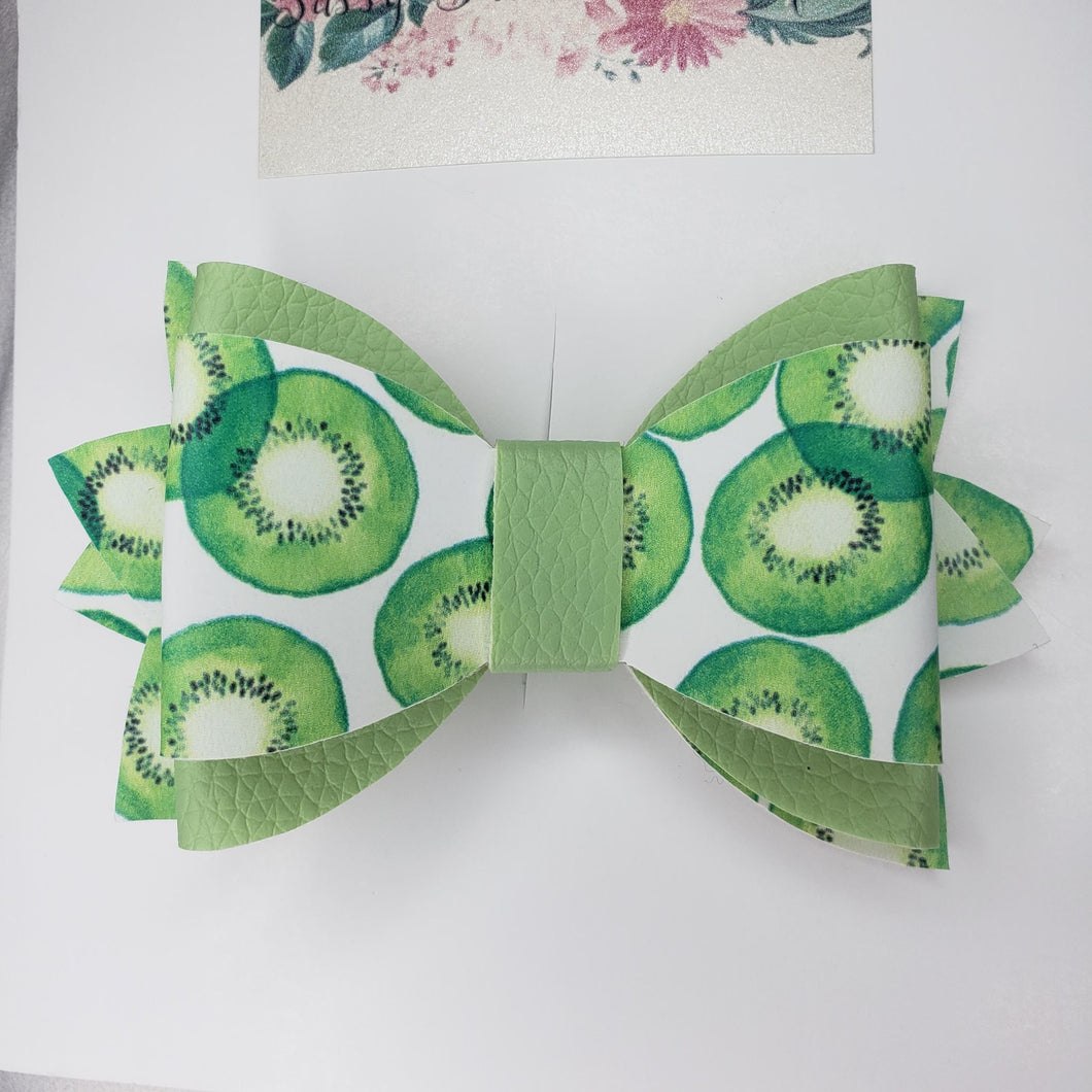 Kiwi Leather Bow