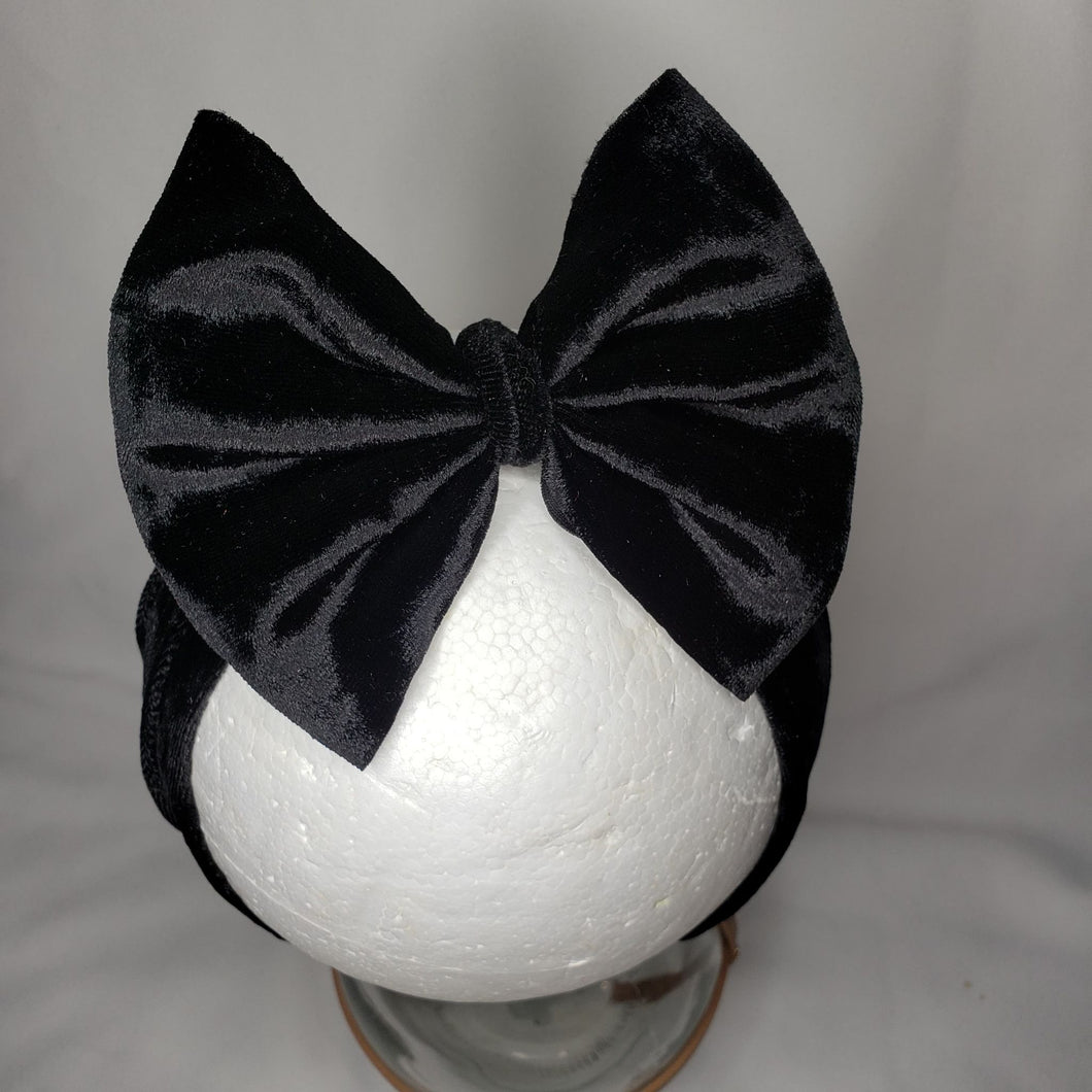 Velvet Black Headwrap