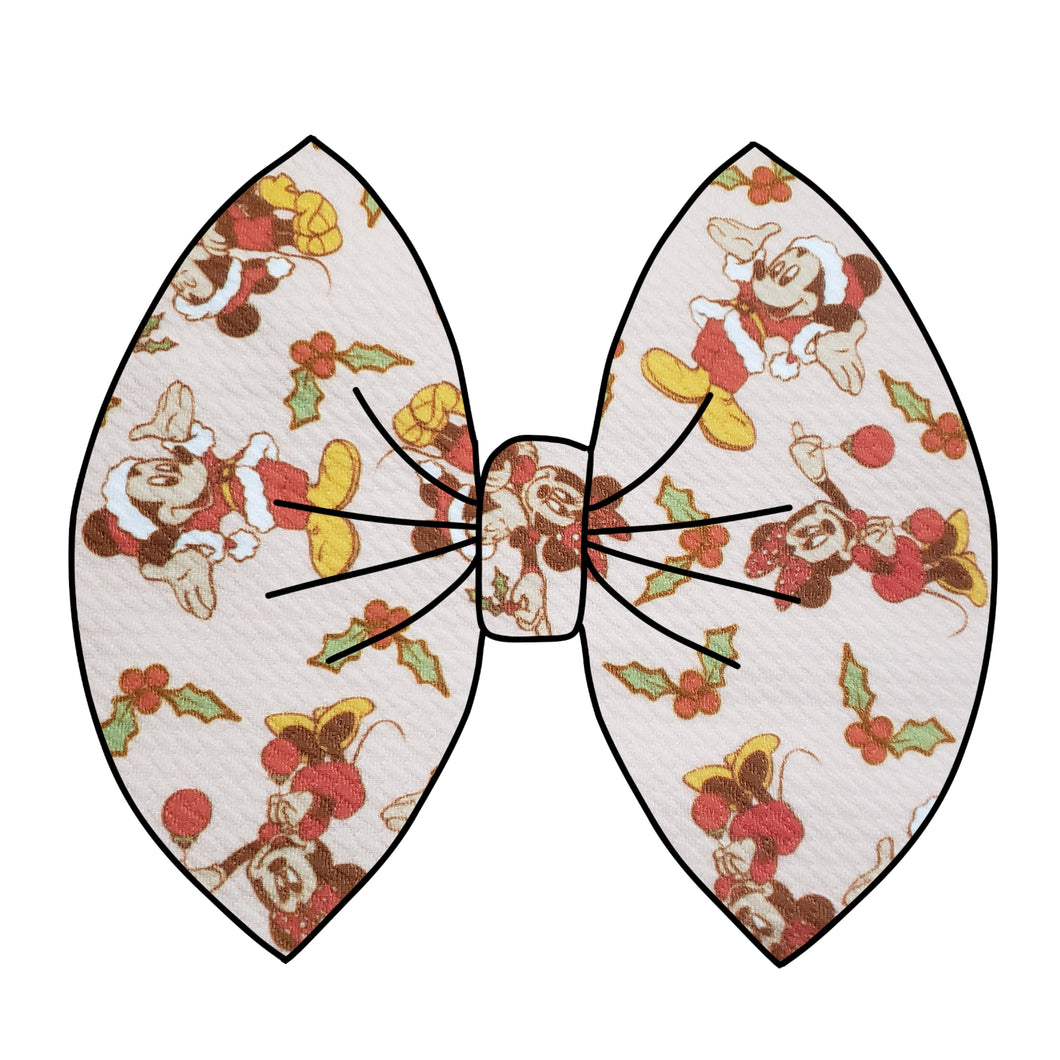 X-Mas Minnie and Mickey Bow