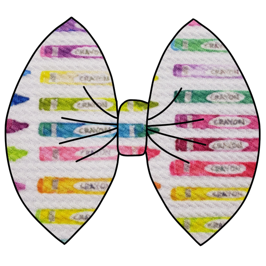 Pastel Crayons Bow